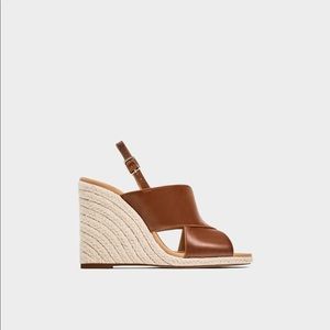 ZARA TFC JUTE WEDGES with crossover straps